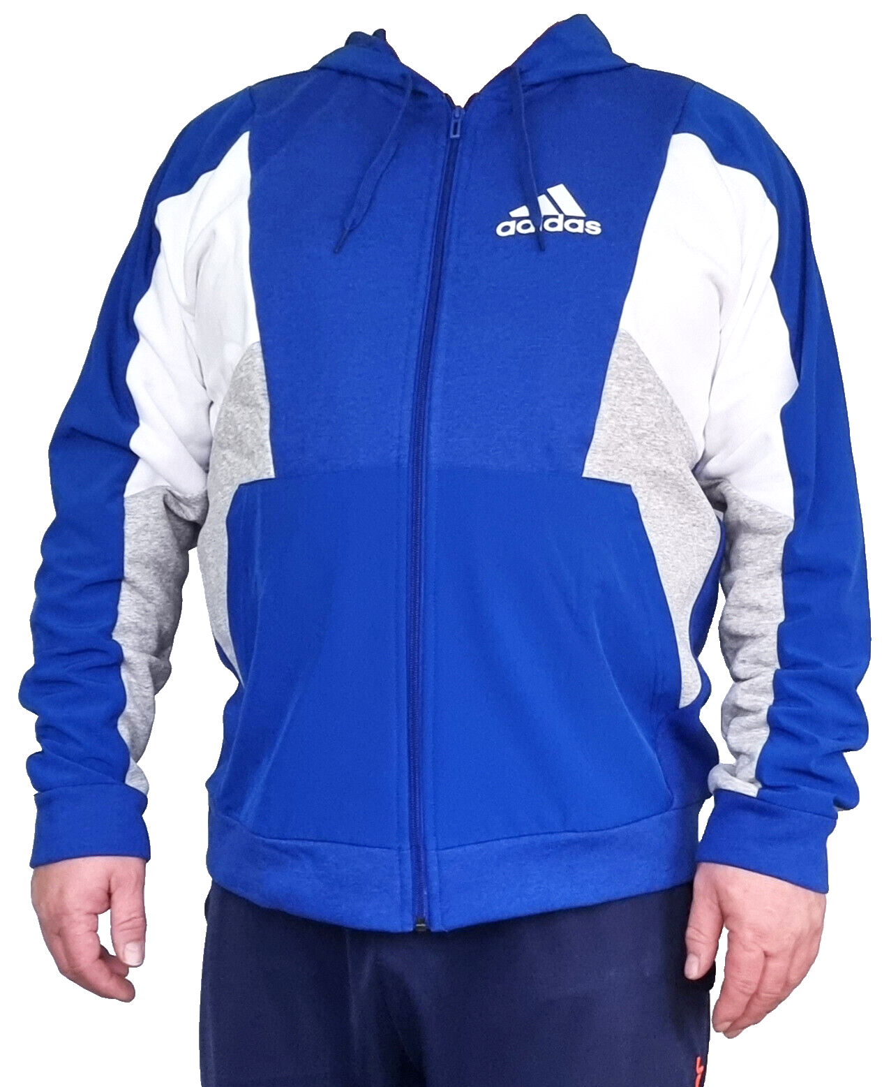 Adidas Essentials colorblock Kapuzensweatjacke HY5934 Gr. 2XL