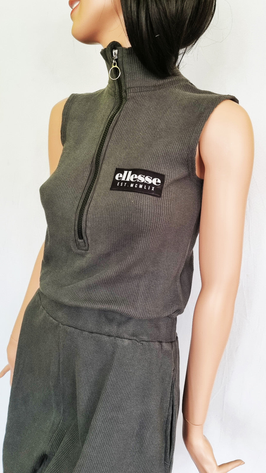 Ellesse Overall Jumpsuit Tessuto Waffeloptik Zipper Gr.36-44