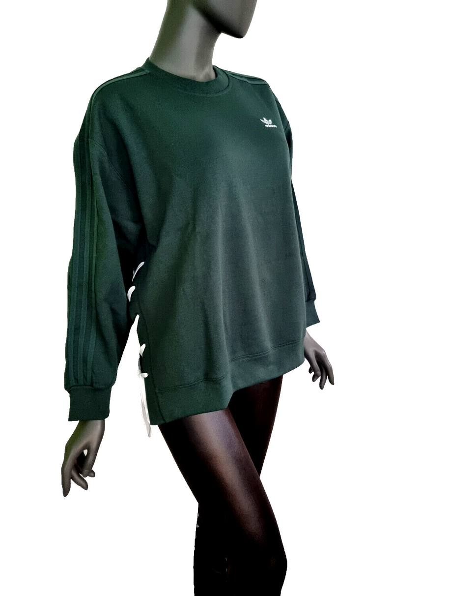 Adidas Sweatshirt Laced Crew HK5056 Schnürung Oversize Gr.38/40
