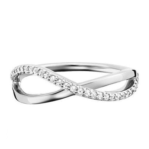 Cai Ring Infinity mit Topas 925 Silber sehr filigran Gr.18