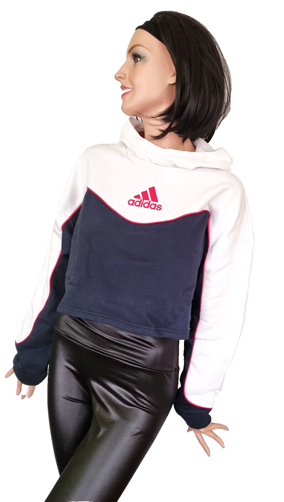 Adidas Sweatshirt Damen Cropped Hoodie Gr. 40/42