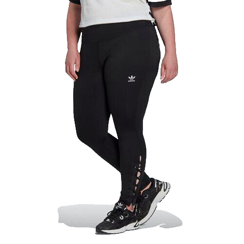 Adidas Leggings HK5103 Damen schwarz Schnürung Gr.4X