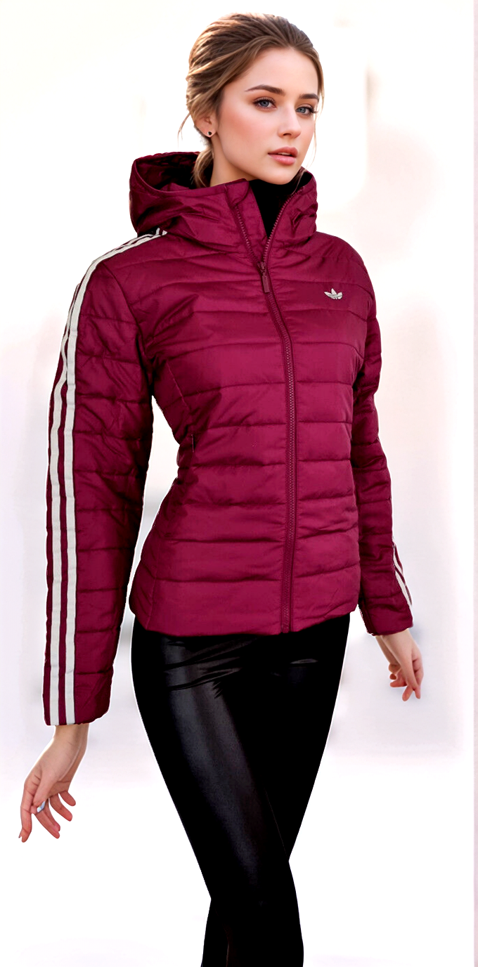 Adidas Übergangsjacke gefüttert slim Jacket Steppjacke beere HS 6769 Gr.36