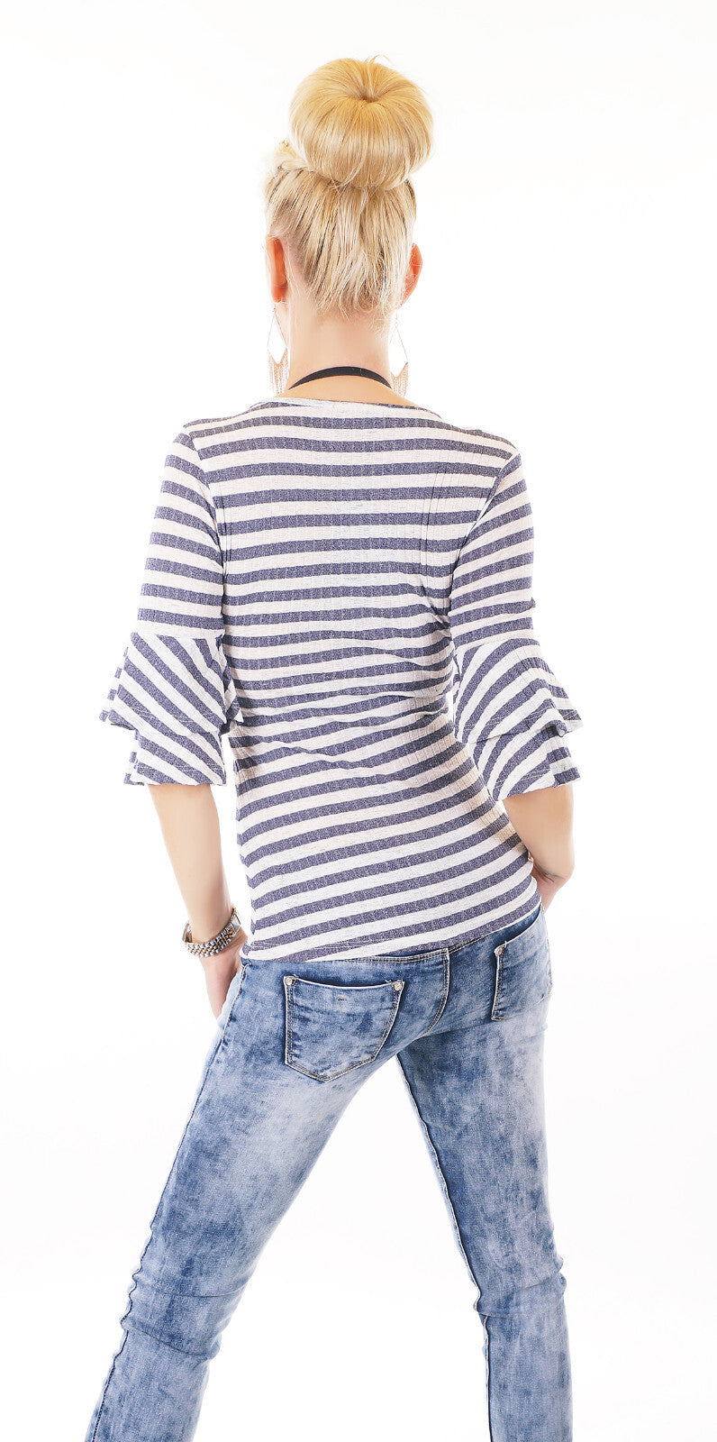 Italy Shirt Wickellook Stripes Blusenshirt 34-38