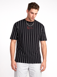 Karl Kani signature pinstripe Shirt weiss Gr. XL