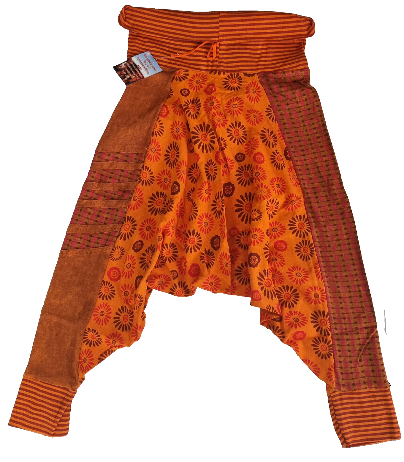 Original Nepal orange2 Pumphose Yoga Goa Sarouel Baggy Hippie Boho Gr.36-44