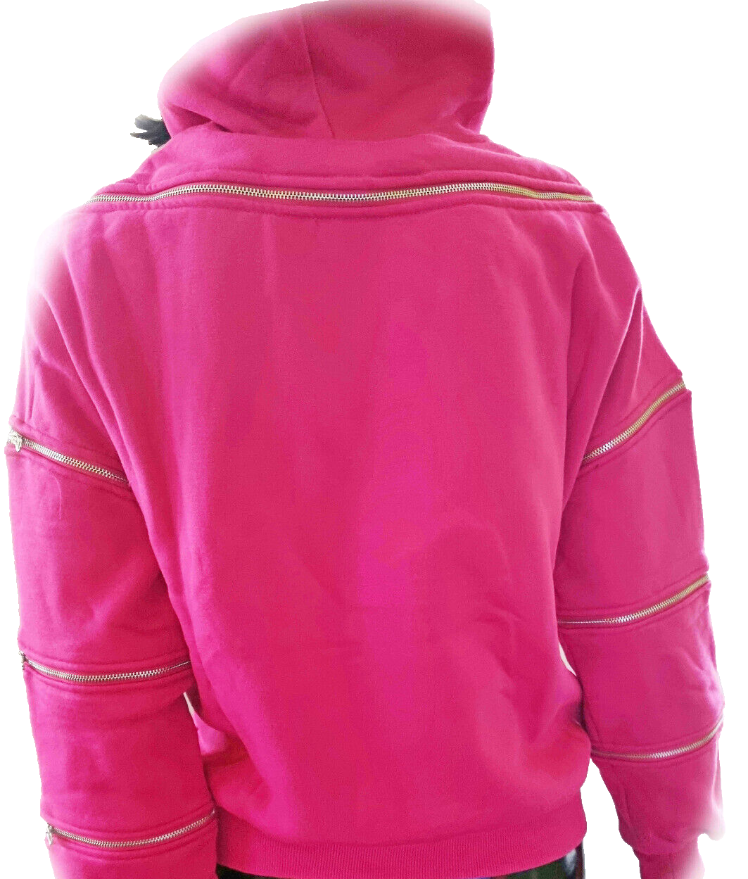 Kapuzensweatshirt Zipper Hoodie Oversize-Look Gr.34/36