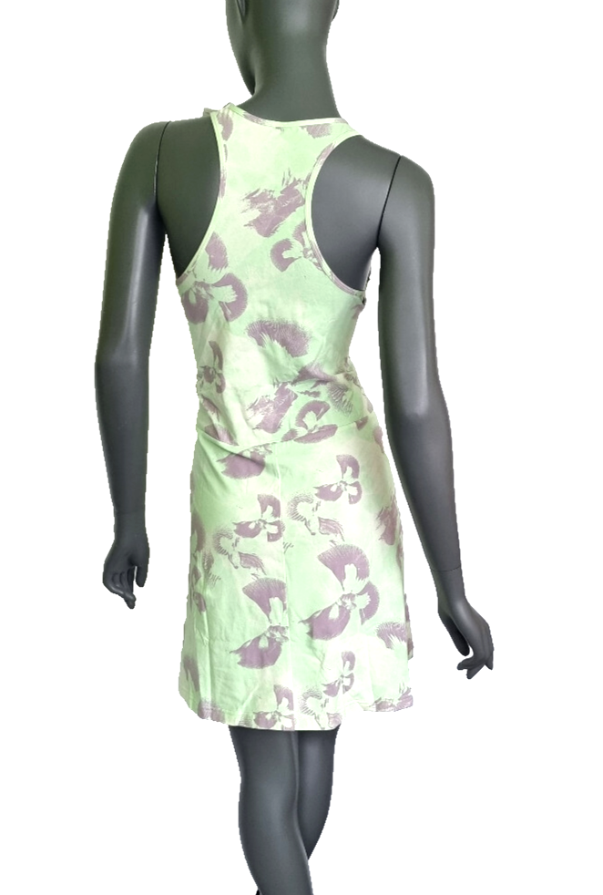 Adidas Damen Floral Graphic Single Jersey Dress grün grau Gr.2XL/46-48