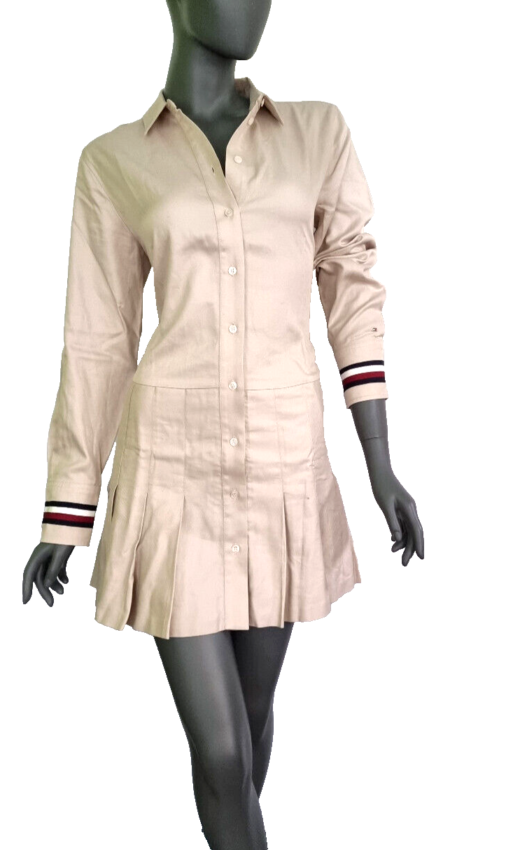 Tommy Hilfiger GLOBAL SHORT DRESS - Blusenkleid - classic beige Gr. 40
