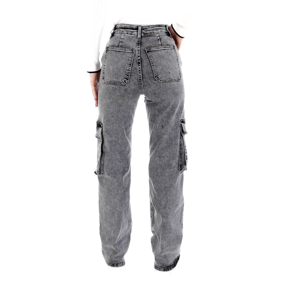 Laulia Damen High Waist Jeans Cargo Pant Gr.M/36