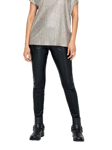 Only Leggings Damen schwarz Lederimitat Gr.XS-XL