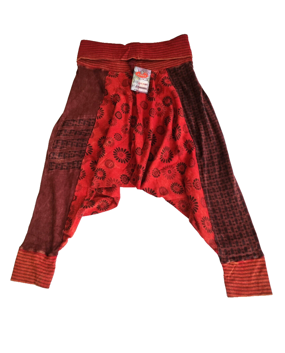Original Nepal Haremshose orange Pumphose Yoga Goa Sarouel Hippie Boho Gr.36-44