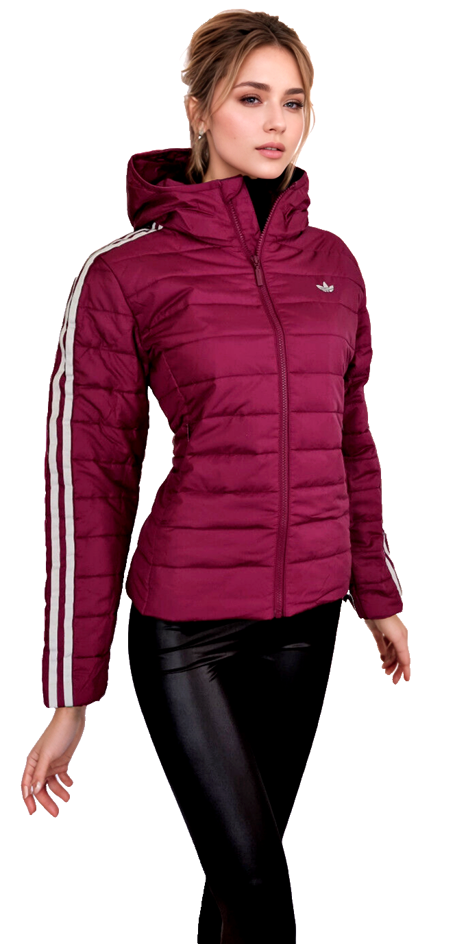 Adidas Übergangsjacke gefüttert slim Jacket Steppjacke beere HS 6769 Gr.34