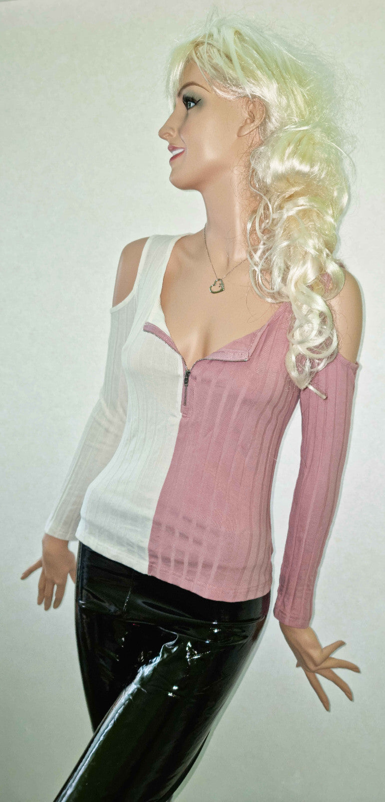 Bicolor Cut Out Longsleeve Gr.34-40