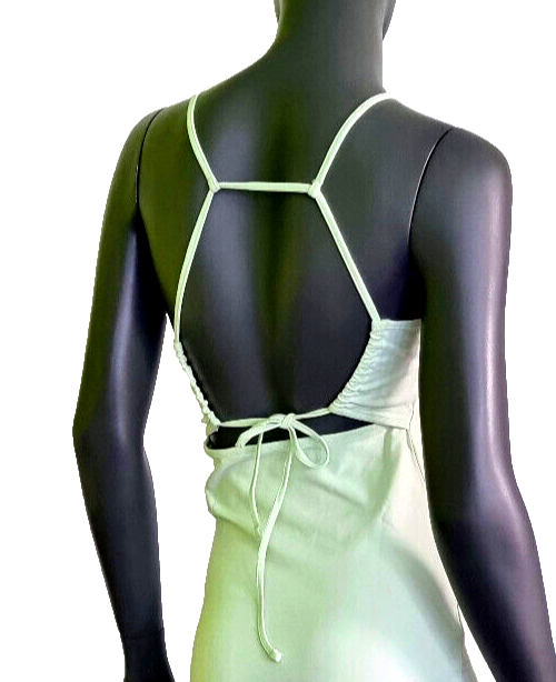 Tommy Jeans Jerseykleid Badge Tie mint grün stretch Gr. L/40