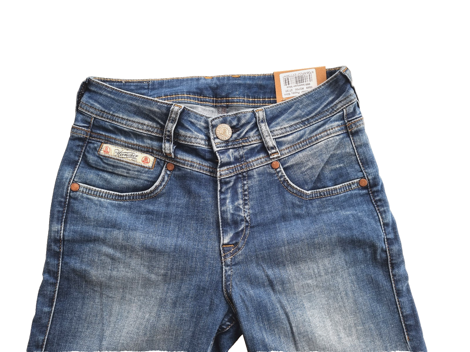 Herrlicher Jeans Peppy slim blau stretch normal waist Gr.W27 Länge 32