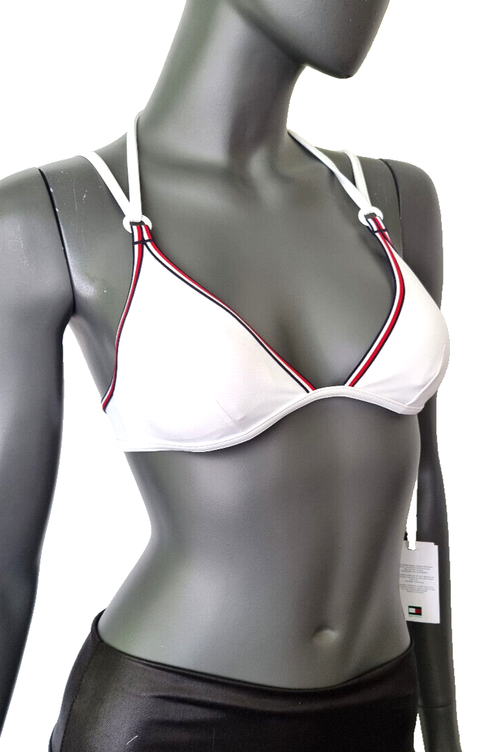 Tommy Hilfiger Bikini-Top Triangel global stripe Push UP Gr. S Cup A/B kl. C