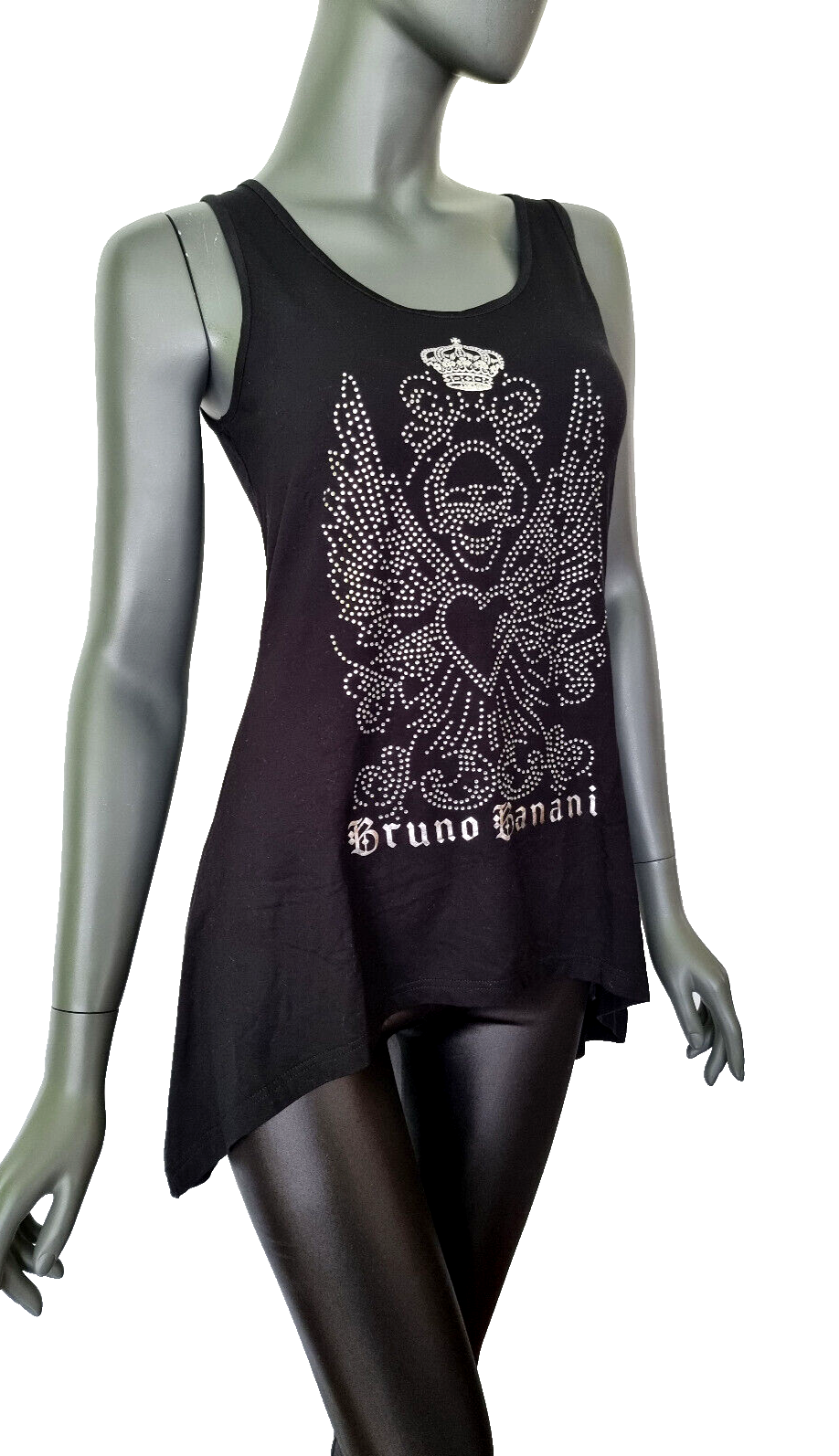 Bruno Banani Longtop Strass Skull Rock Punk vokuhila Gr.38