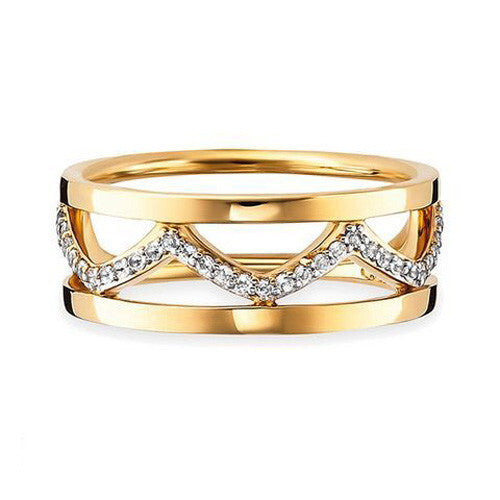 Cai Ring vergoldet mit Topas filigran Gr.18