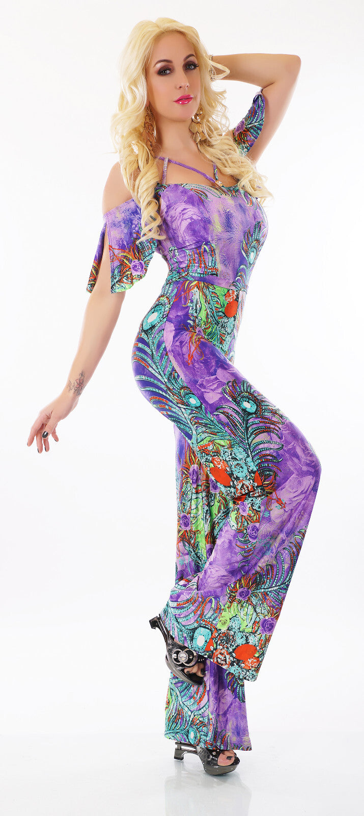 Jenny Fashion l Gipsy elegant Sommeroverall lila, violett Gr.34-38