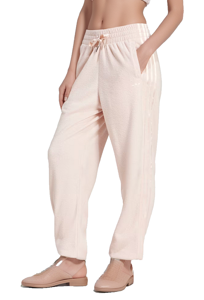Adidas Jogger Frottee Plüsch light pink beige Beinbündchen Gr.XL /46/48
