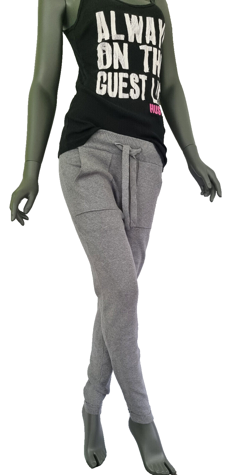 Aniston Feinstrick Hose Damen Schnürung grau Schlupfhose Jogger Kombitalent 42