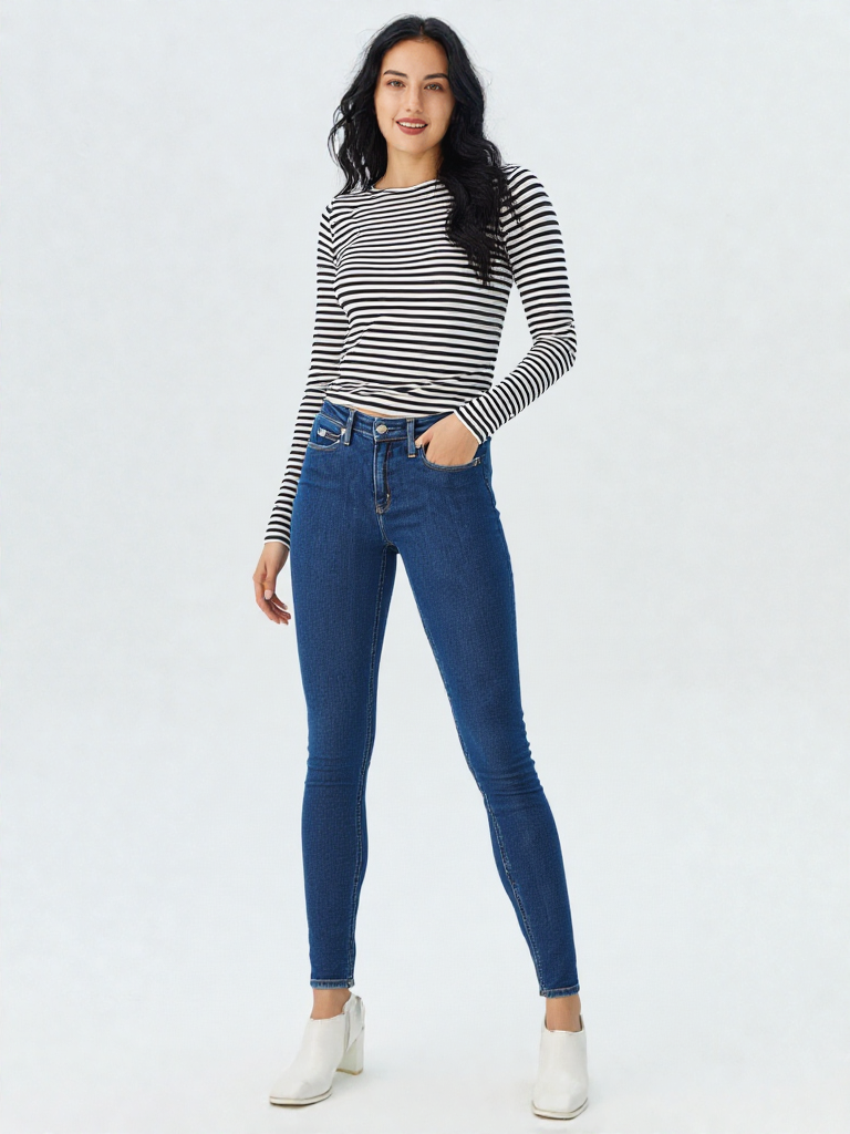 Calvin Klein Mid Rise Skinny Jeans dunkelblau Gr. 38