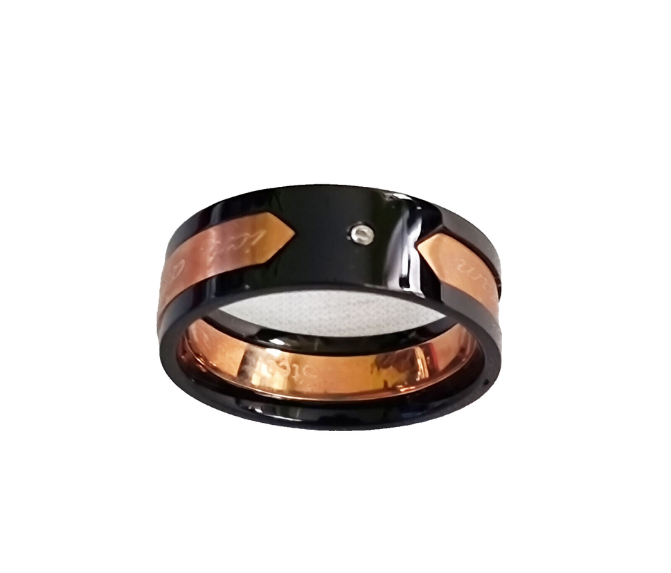 2 farbiger Ring Partnerring ich du wir zusammen gemeinsam Gravur Gr. 21