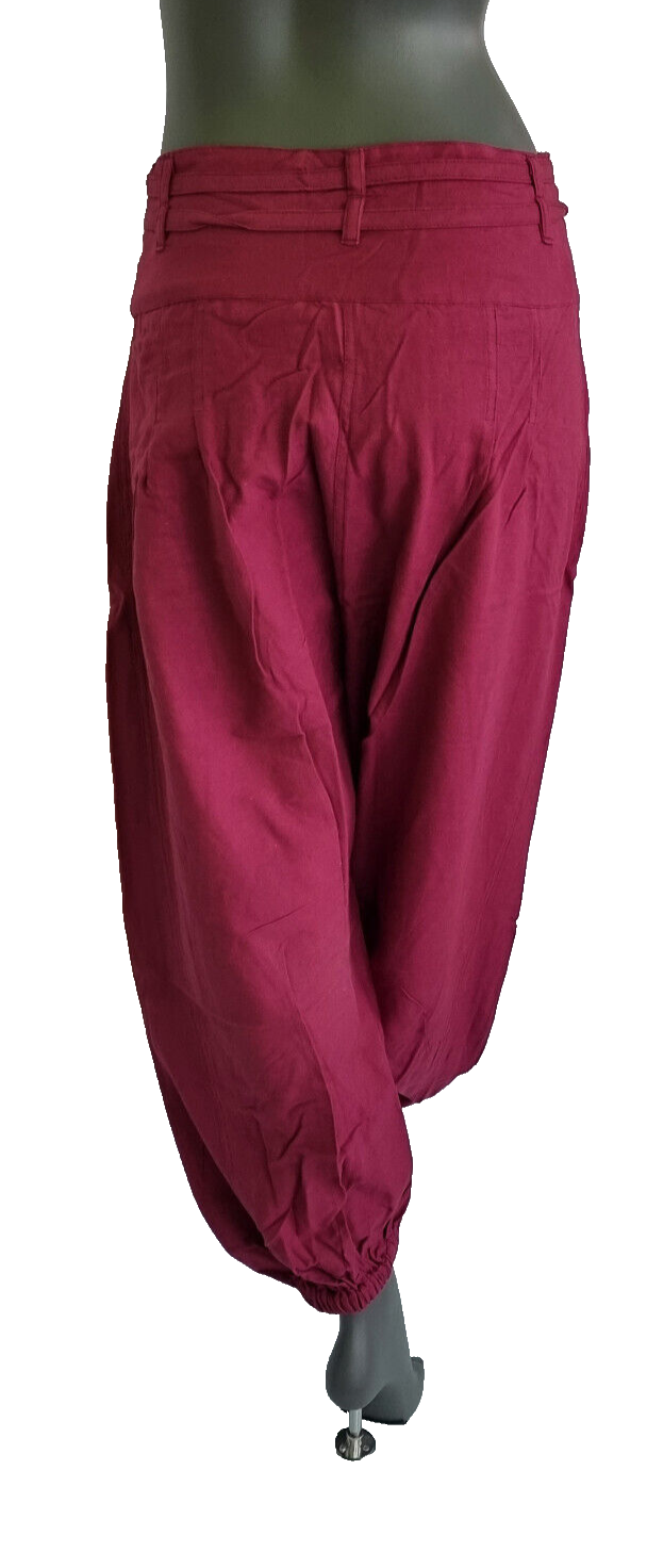 Haremshose Pumphose Aladinhose Pluderhose Yoga Goa Sarouel Baggy grün Gr.34/36