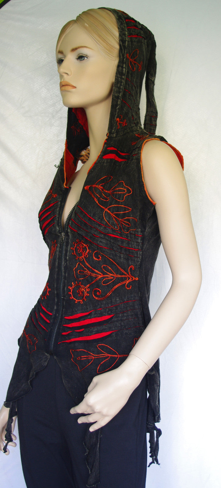 Gugel Razor Cut Top Jacke Nepal, Goa, Ethno Gr.34-42