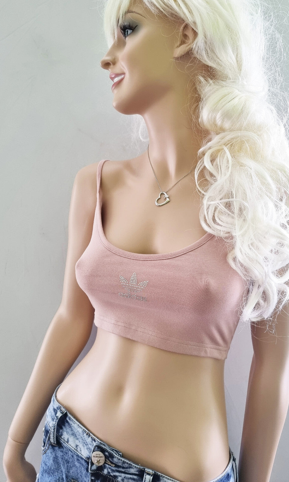 adidas Originals Bustier-Top Bra Top Strass Bling Bling Gr. 32-42