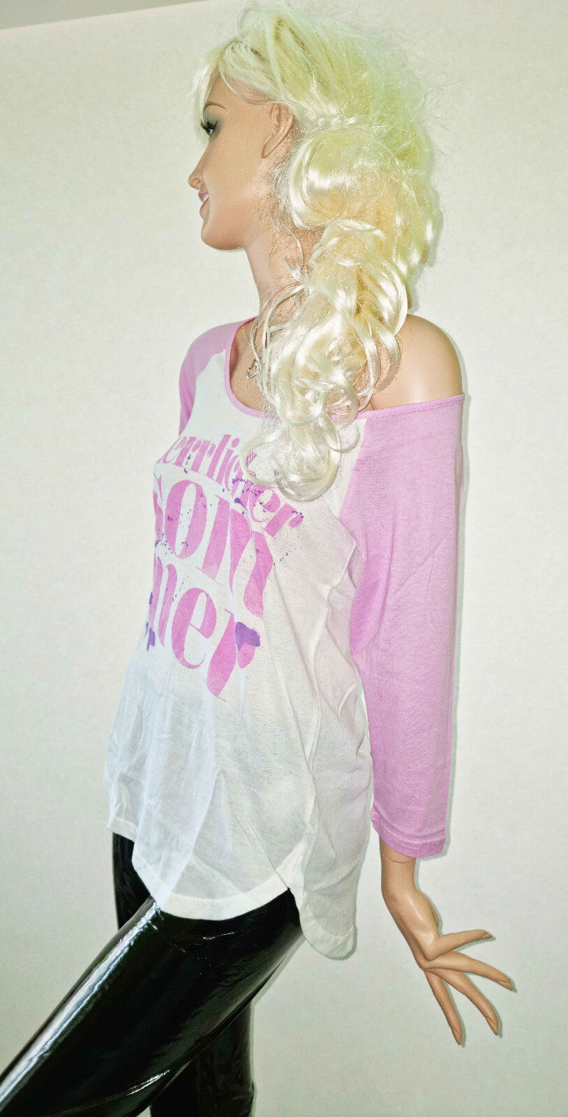 Herrlicher Longsleeve Baseball Oversize Strandshirt Sommershirt Gr.XS 34/36