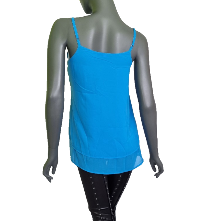 Aniston Georgette Chiffon Top blau Gr.36,38,40