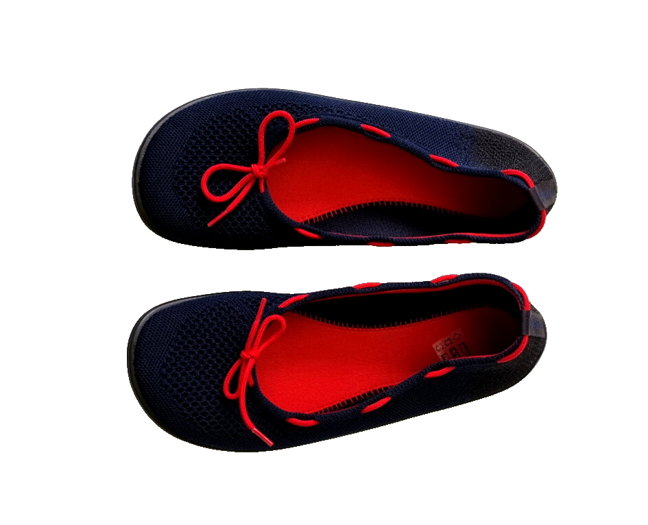 Leguano Barfuß Ballerina blau rot Gr.36