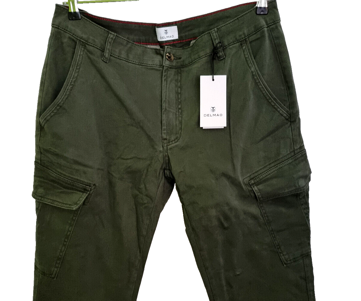 Delmao Cargohose Herren oliv straight fit Gr.W36 L34