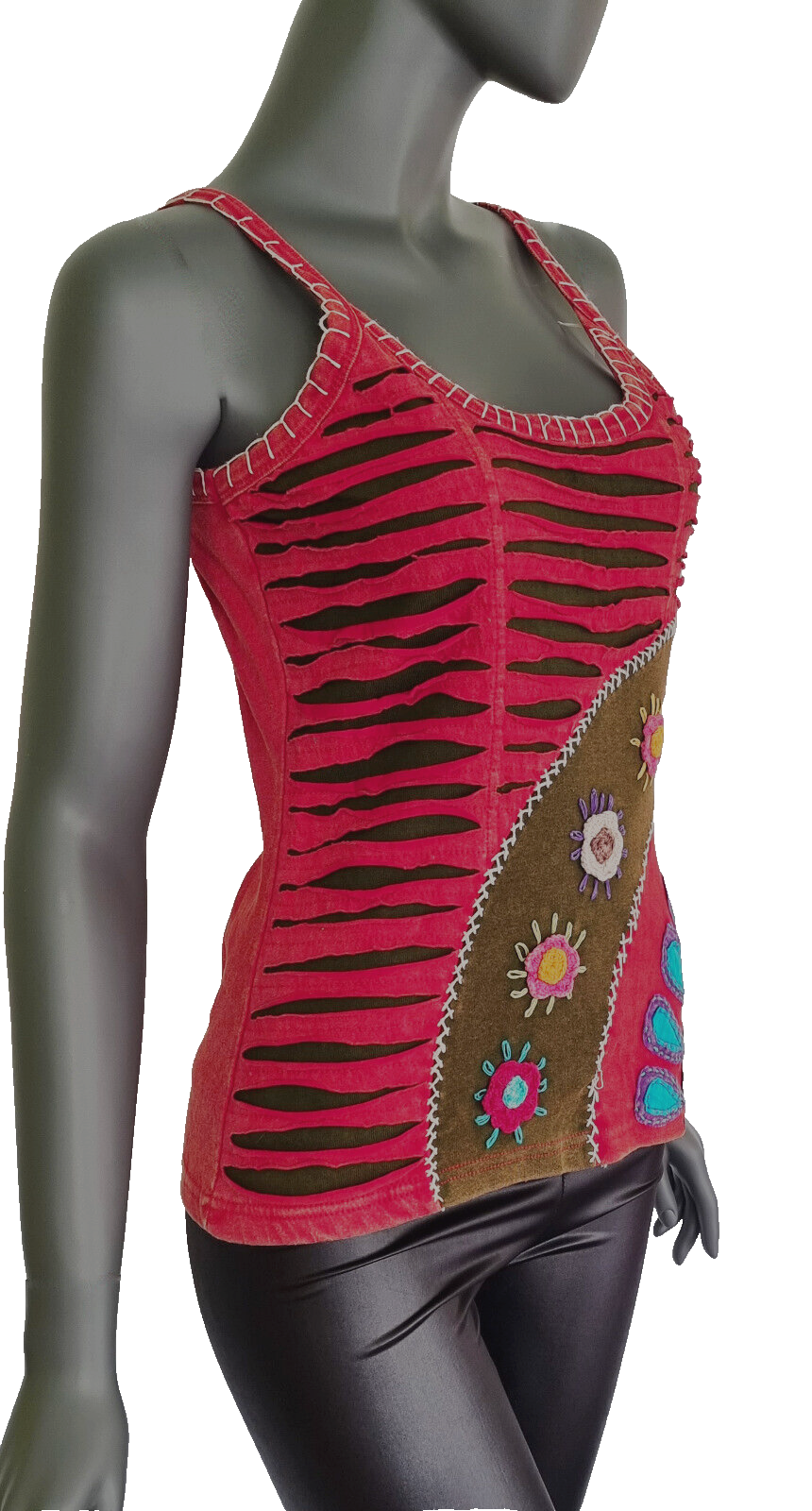 Razor Cut Damen Top Ethno Nepal Boho Gr. 36-40 onesize