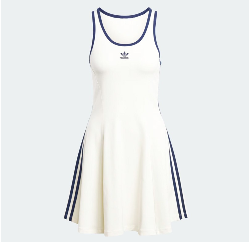 Adidas Jersey Tank Dress offwhite blau IR768 Gr.S/36