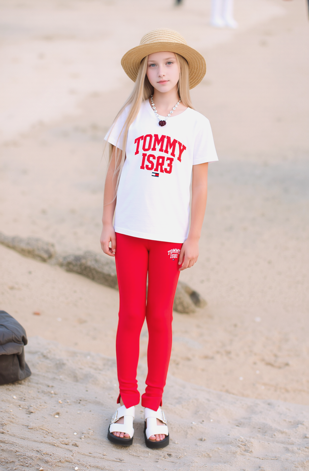 Tommy Hilfiger 1985 Leggings blutrot Gr. Teensize 176