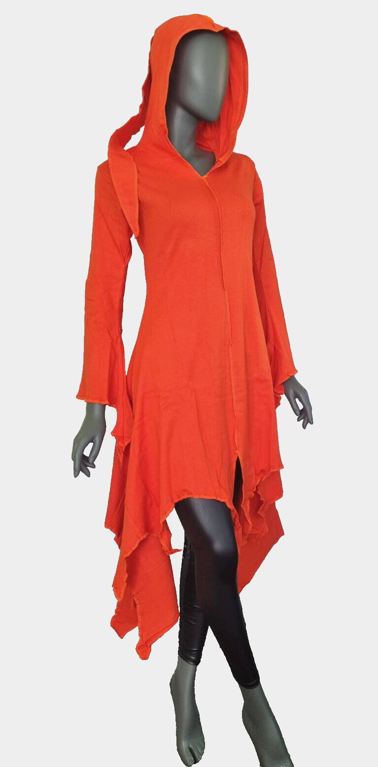 Gugel ZipfelKleid Medieval Gothic Ethno Hippie Witch Pixie Gr.S/M, L/XL