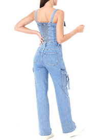 Laulia Damen Jeansoverall Cargooverall stretch Gr.36