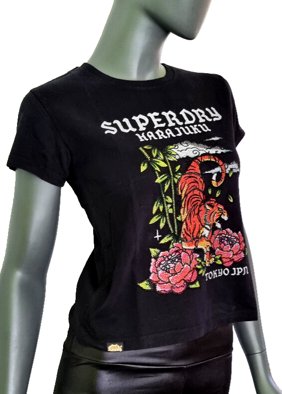 Superdry vintage Harajuku short cut Strass Gr.M/36-38