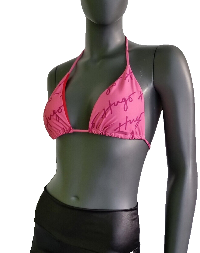 Hugo Boss Bikini-Oberteil Sign Triangel rosa rot Gr.M/38