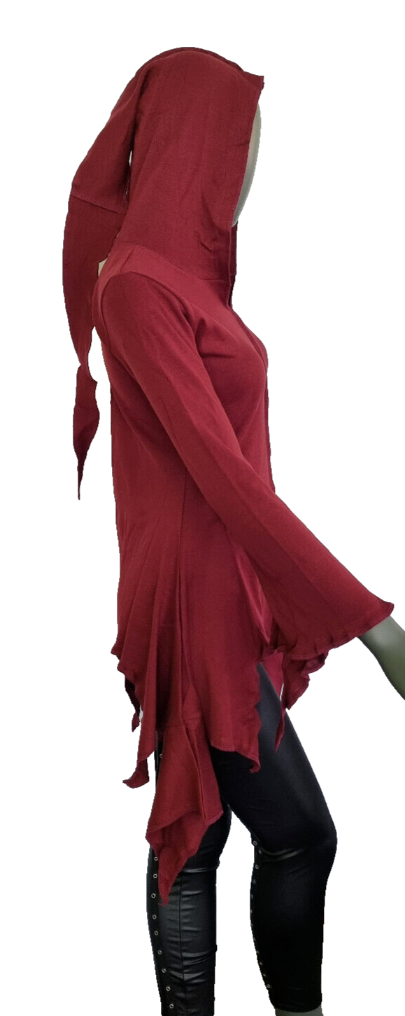 Gugel ZipfelKleid Medieval Gothic Ethno Hippie Witch Pixie Gr.S/M, L/XL