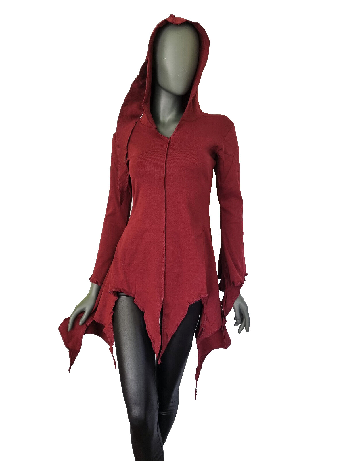 Gugel ZipfelKleid Medieval Gothic Ethno Hippie Witch Pixie Gr.S/M, L/XL