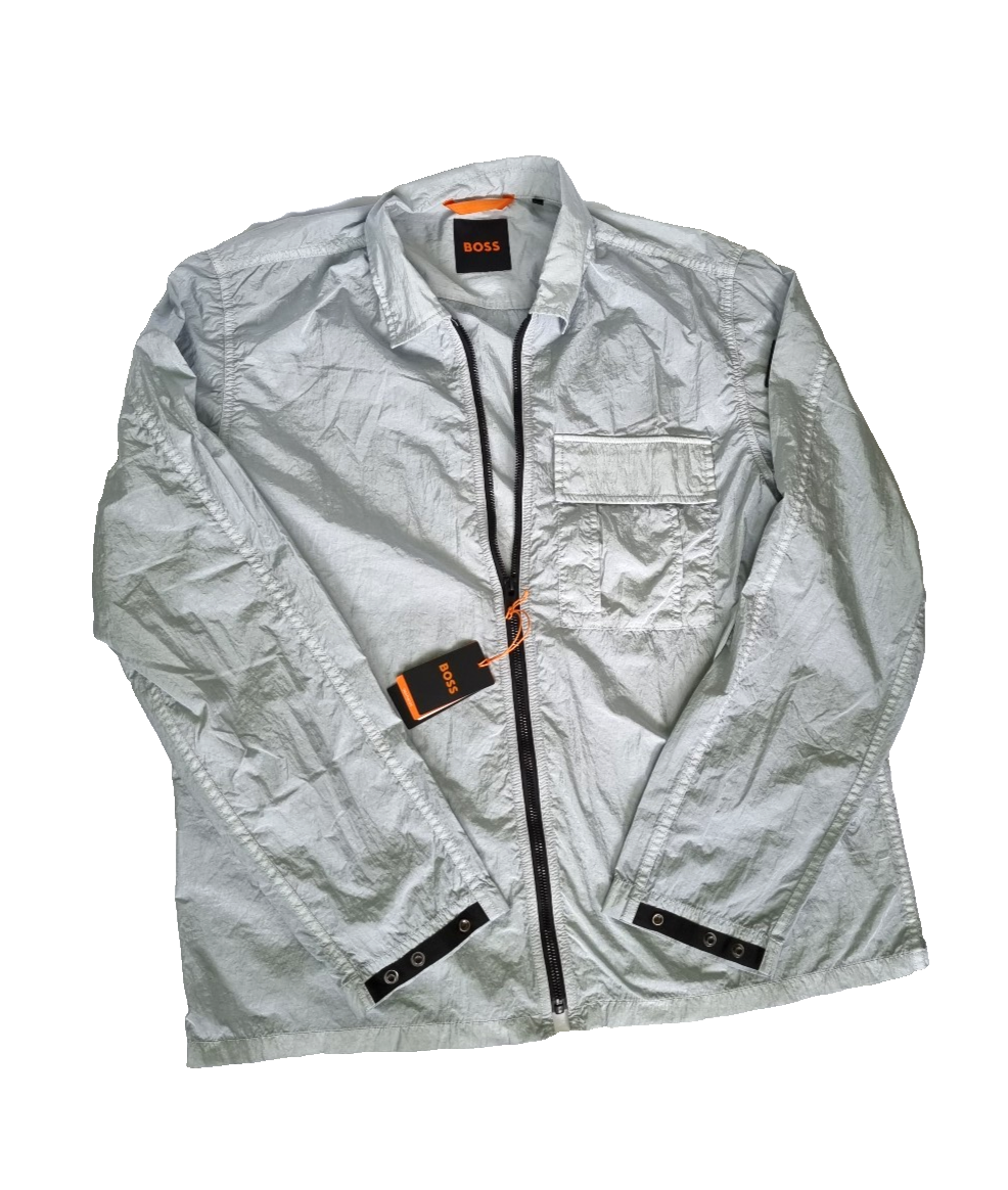 Boss Loony leichte Herren Hemdjacke Crash grau Größe M