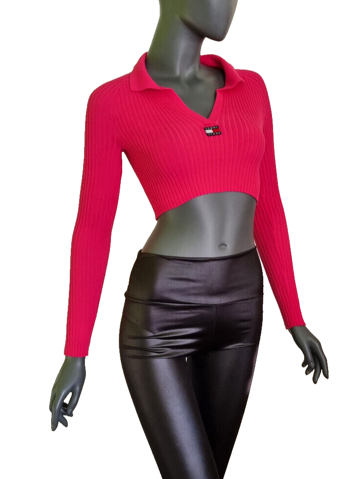 Tommy Jeans Strickpullover TJW BADGE RIB COLLAR SWEATER Gr.M/36/38