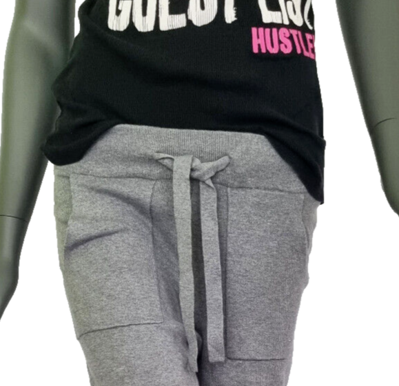 Aniston Feinstrick Hose Damen Schnürung grau Schlupfhose Jogger Kombitalent 36