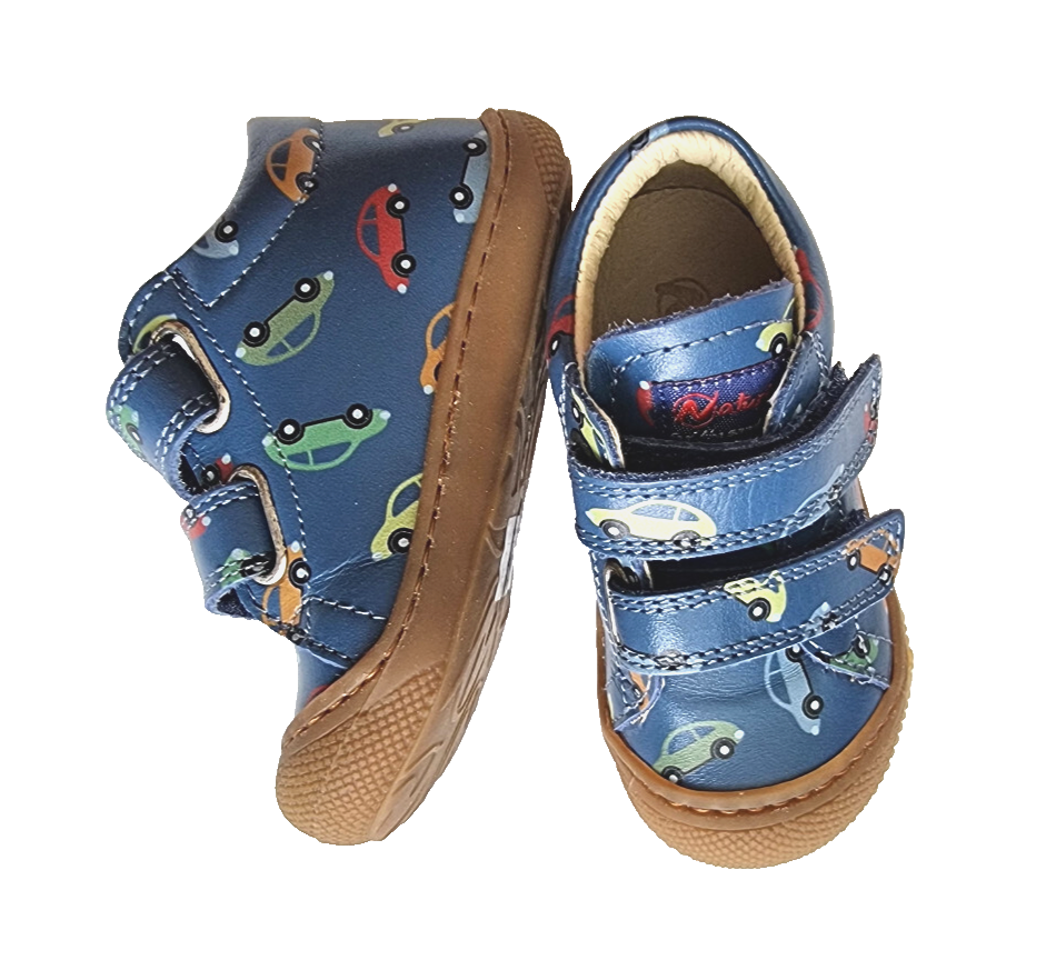 Naturino Cocoon VL Cars Lauflernschuhe Leder Barfußschuhe Gr.19