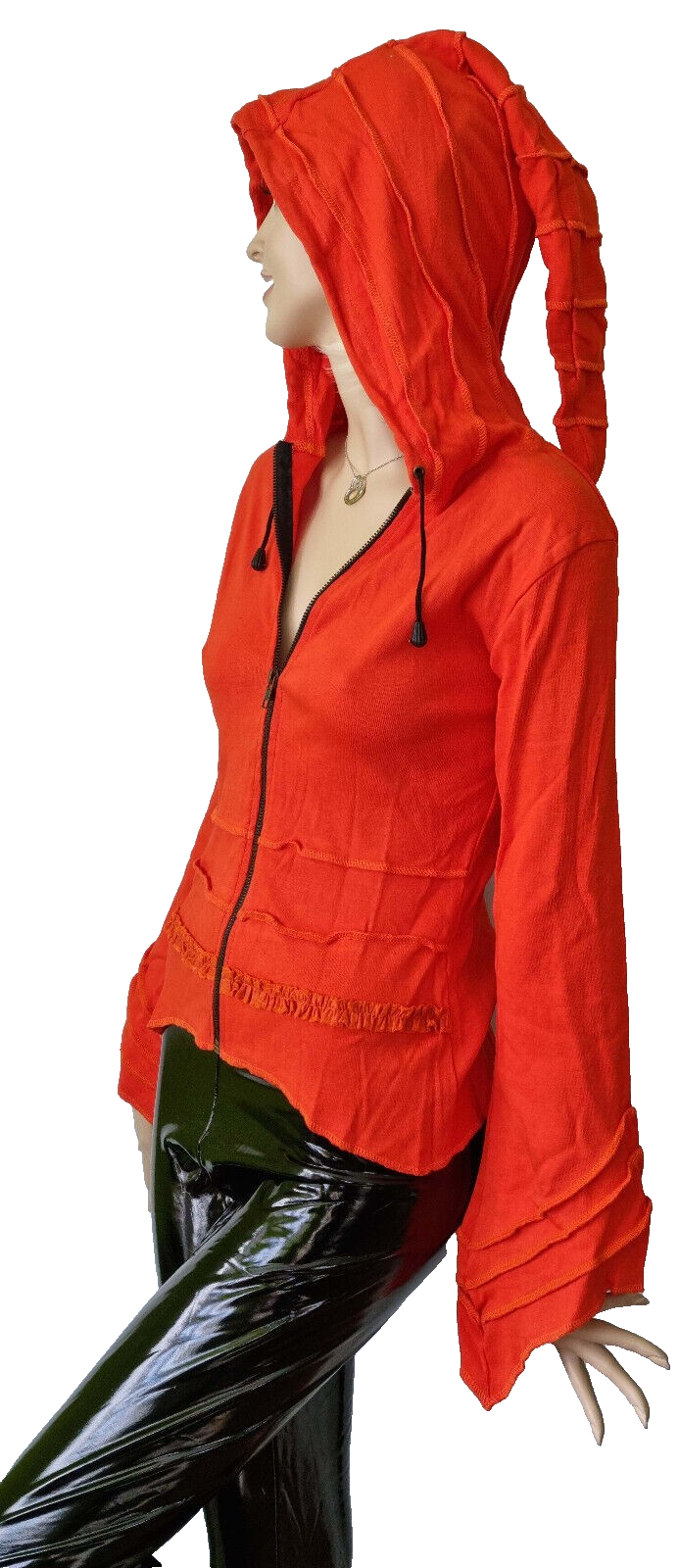 Gugel Zipfel Shirtjacke Gothic Medieval Hippie Gr.38/40