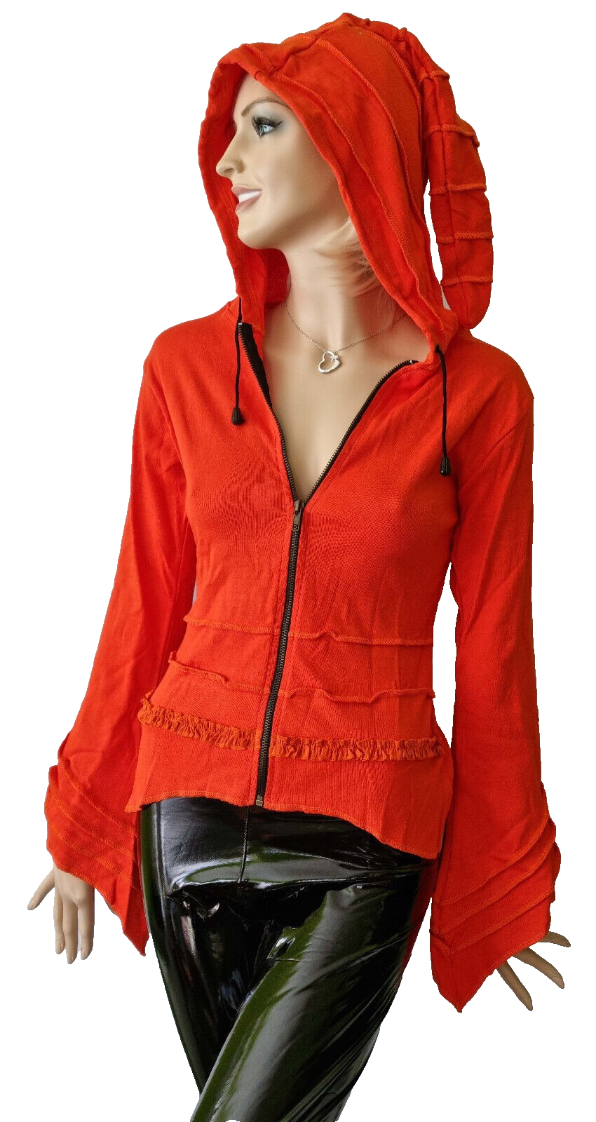 Gugel Zipfel Shirtjacke Gothic Medieval Hippie Gr.38/40